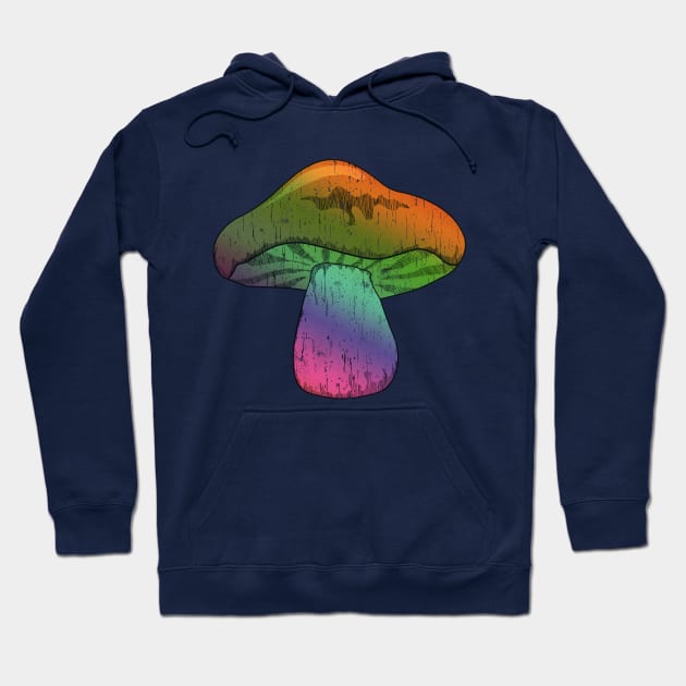 colorful, tie-dye mushroom Hoodie by theglaze